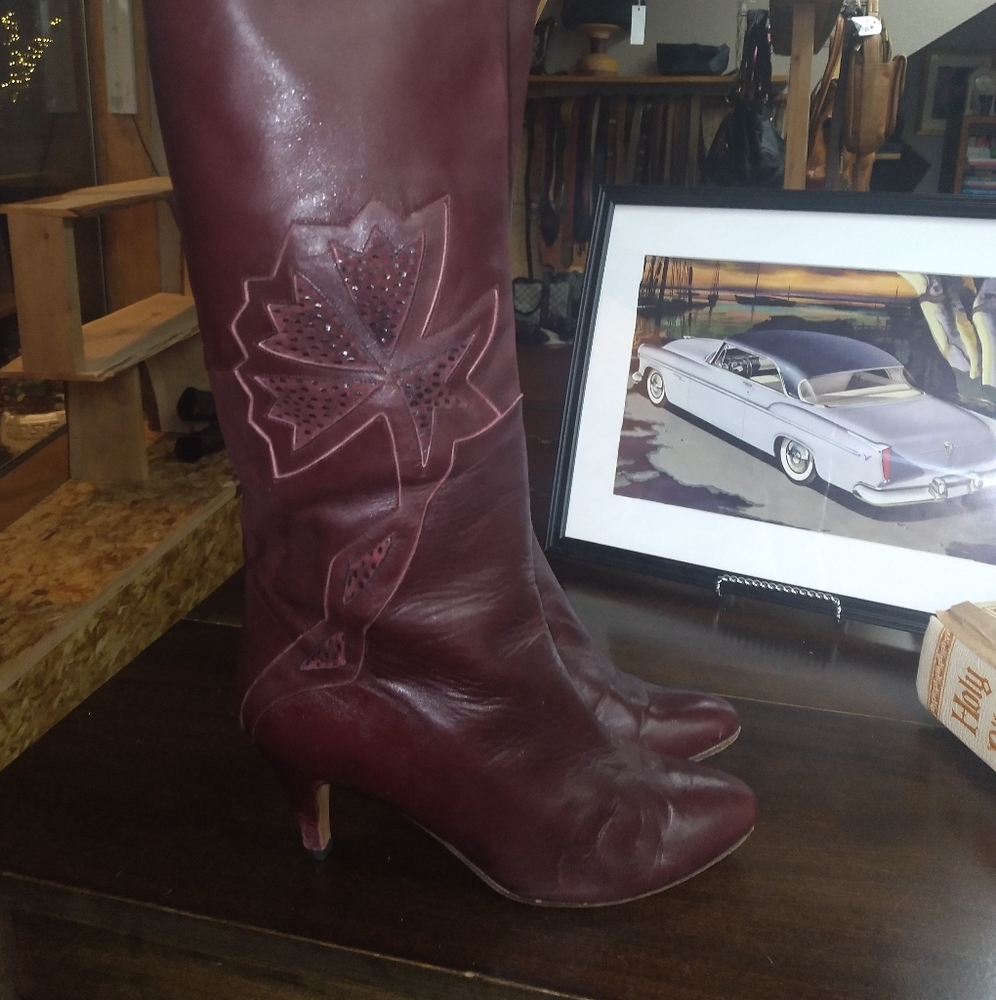 Italian leather boots size 9